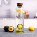 Hot Selling High Quality Heat-Resistant Borosilicate Glass Bottle with Wood Lid More Styles 300ml 400ml